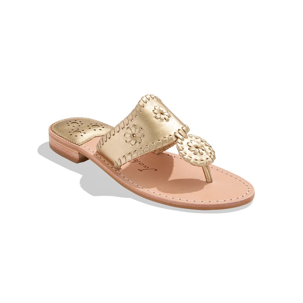 Jack Rogers Hamptons Flat - Platinum